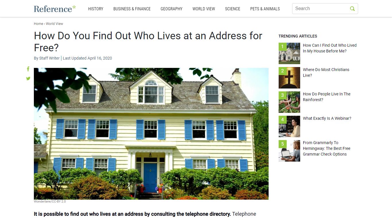How Do You Find Out Who Lives at an Address for Free? - Reference.com